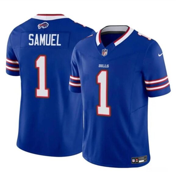 Mens Youths Kids Womens Curtis Samuel Blue Vapor Stitched Jersey
